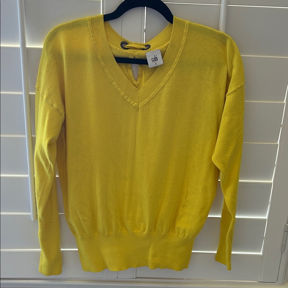 CAbi Sunny Yellow Knit Top
